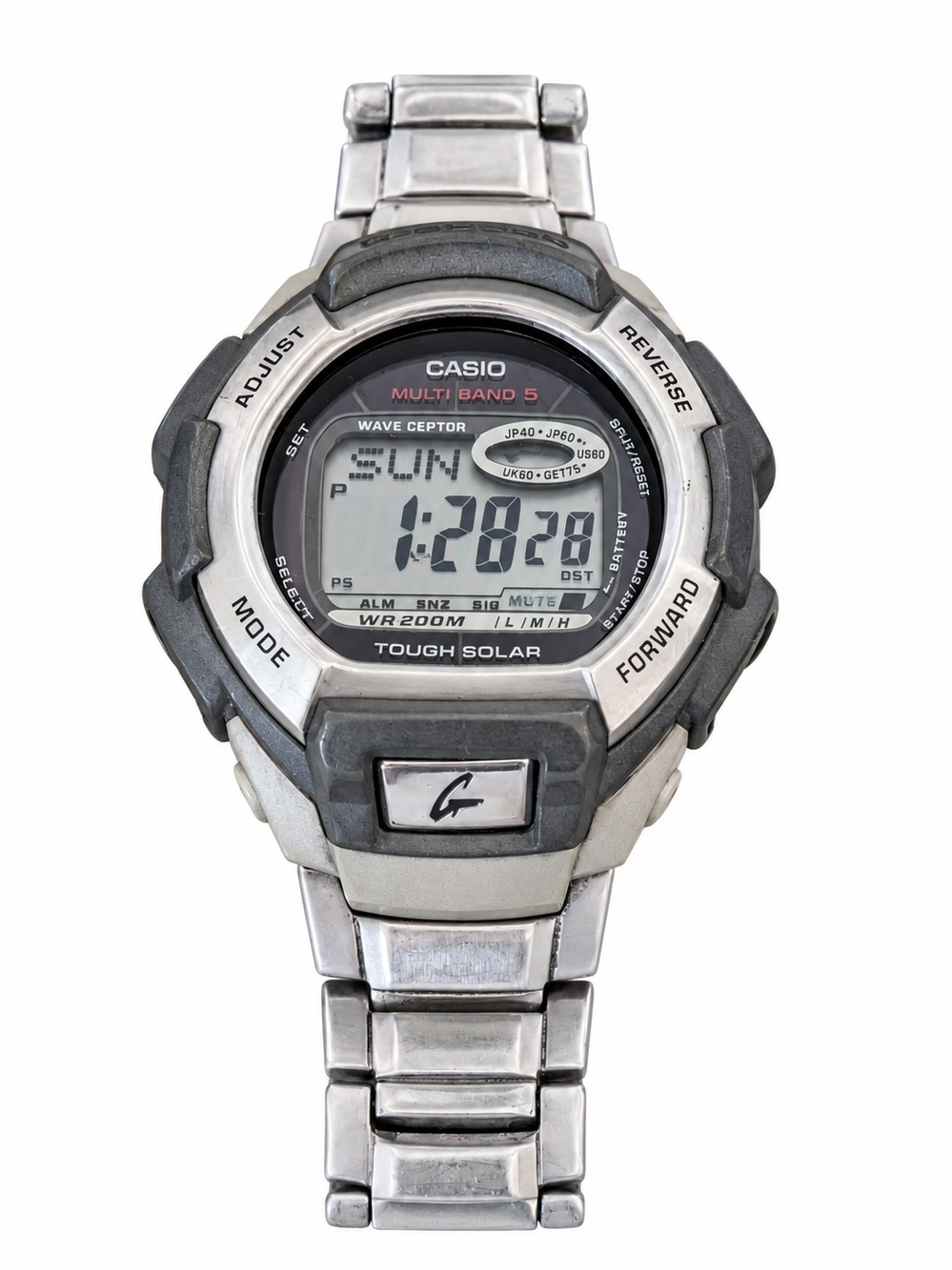 Casio Tough Solar Digital Watch - Silver/Gray